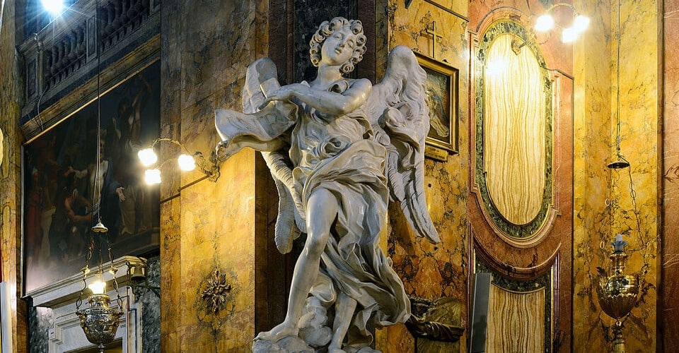 Engel mit der Inschrift von Gian Lorenzo Bernini