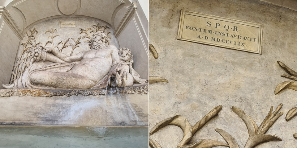 Arnobrunnen bei San Carlo alle Quattro Fontane in Rom Arnobrunnen bei San Carlo alle Quattro Fontane in Rom