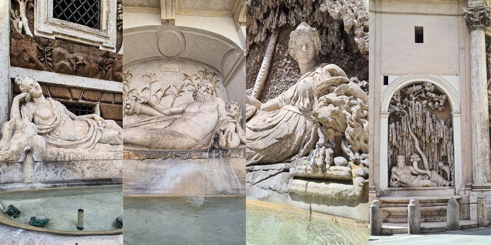 Die vier Brunnen nahe San Carlo alle Quattro Fontane in Rom