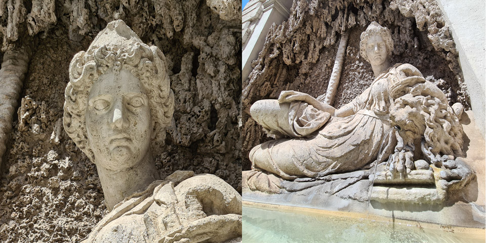 Junobrunnen bei San Carlo alle Quattro Fontane in Rom