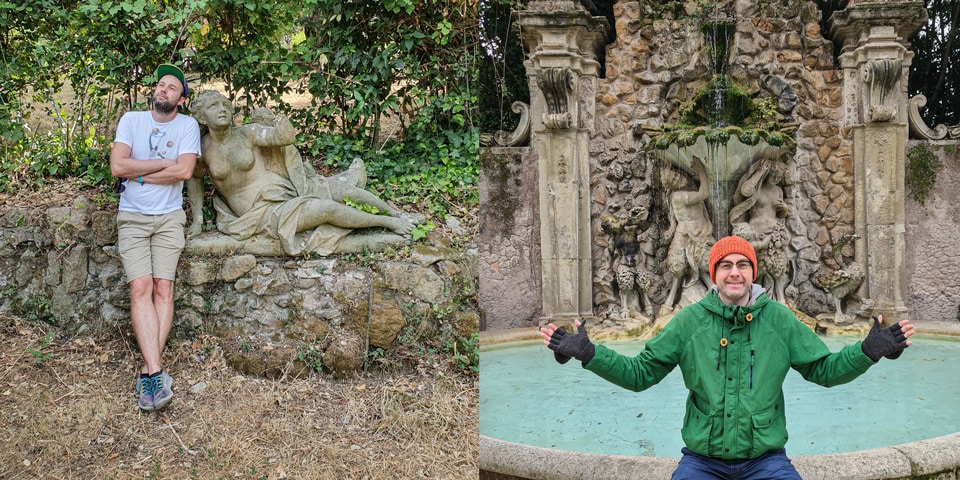 Autor Artur Jakucewicz bei Besuchen in der Villa Sciarra im Sommer und Spätherbst, nachdem er jahrelang im nahe gelegenen Monteverde Vecchio gelebt hatte