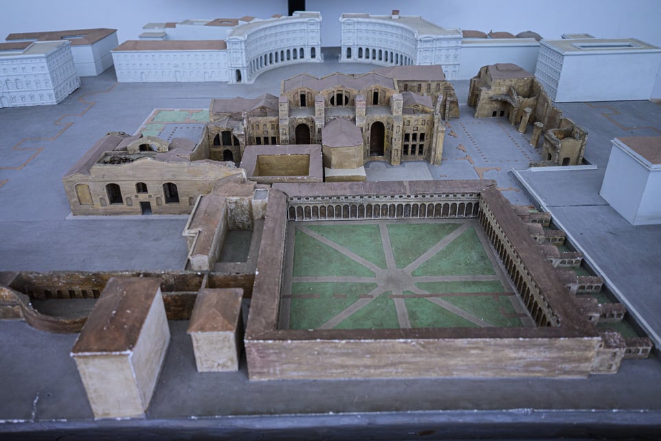 Modellrekonstruktion des ursprünglichen Komplexes der Diokletiansthermen im Museo Nazionale Romano in Rom