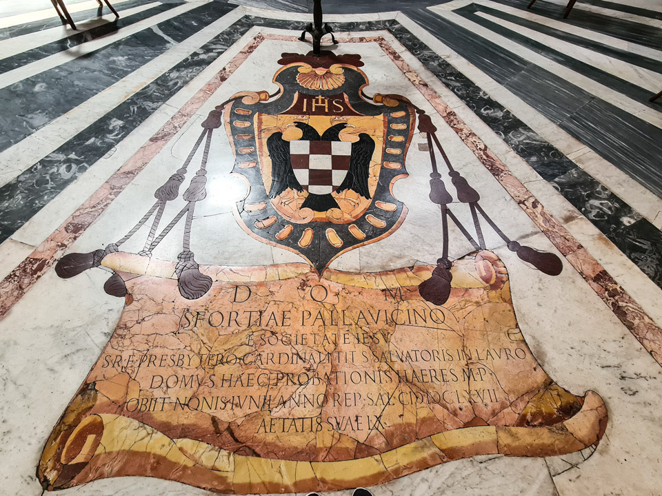 Wappen mit zwei Adlern von Kardinal Francesco Maria Sforza Pallavicino Wappen mit zwei Adlern von Kardinal Francesco Maria Sforza Pallavicino