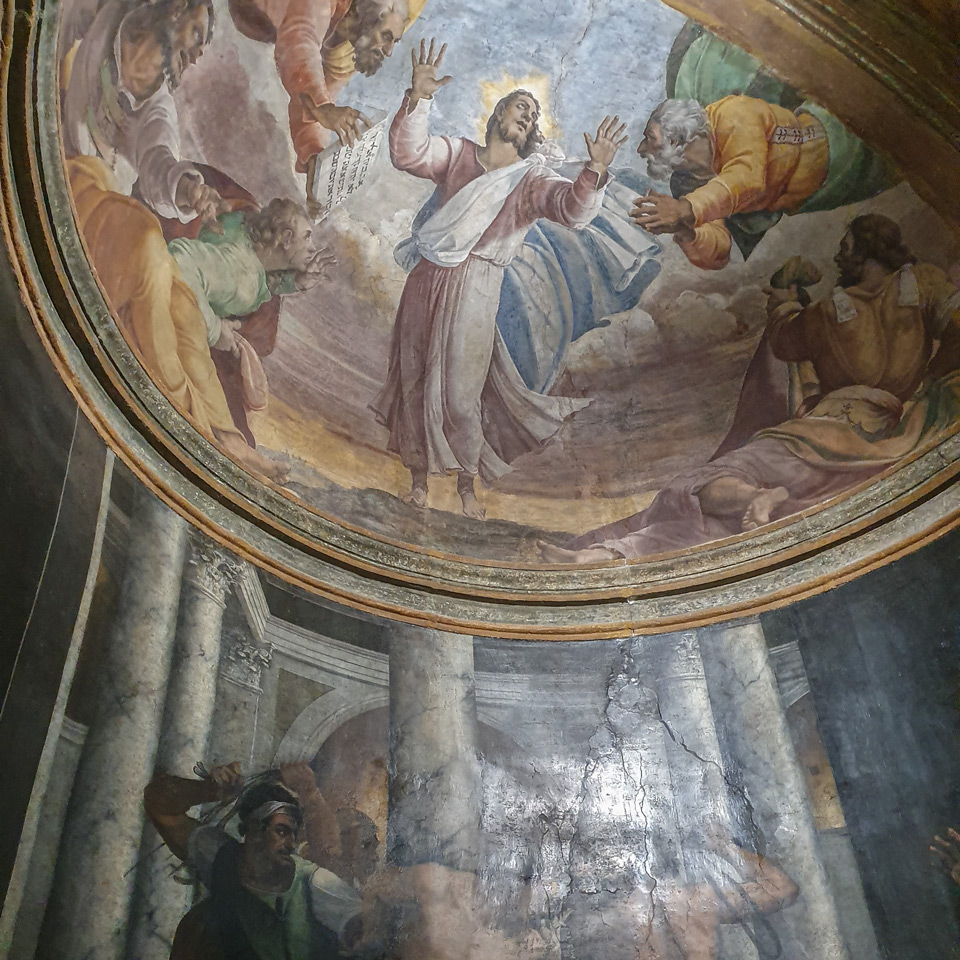 Geißelung Christi unter der Transfiguration von Sebastiano del Piombo in San Pietro in Montorio