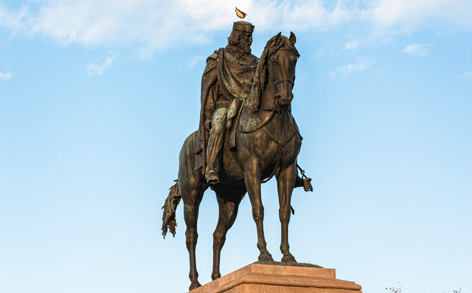 Bronzenes Reiterdenkmal für Giuseppe Garibaldi auf dem Gianicolo