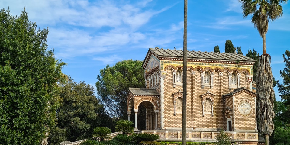 Cappella Doria Pamphilj, die neomittelalterliche Grabkapelle der Familie in der Villa Doria Pamphilj