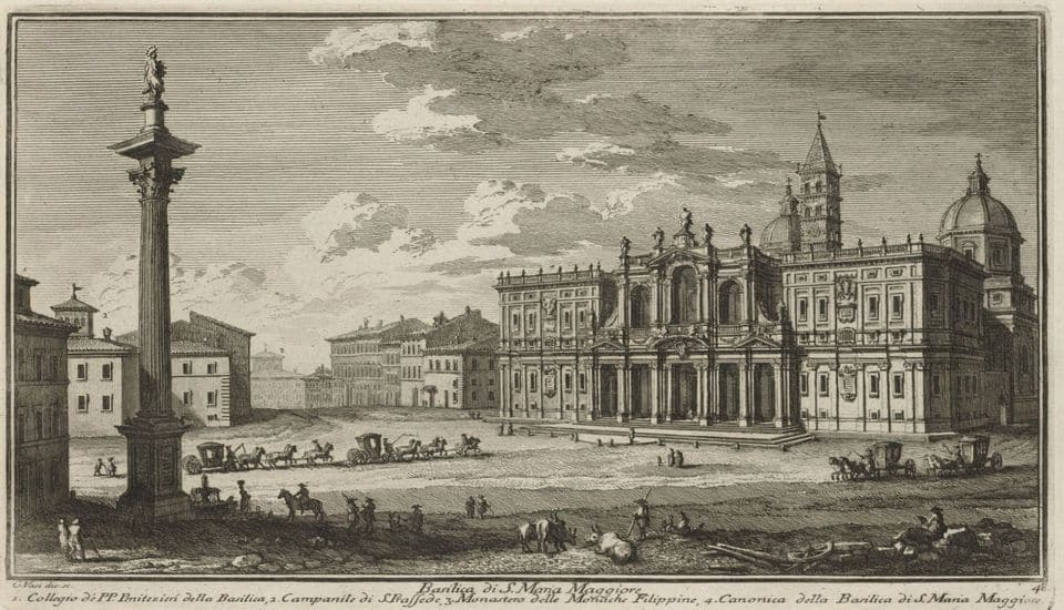 Historische Ansicht der Basilica Santa Maria Maggiore in Rom